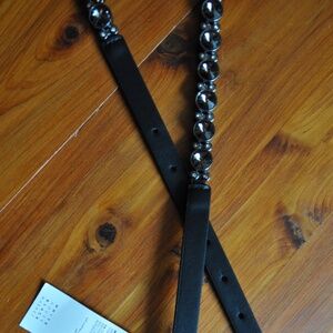 White House Black Market Black and Clear Beaded Belt